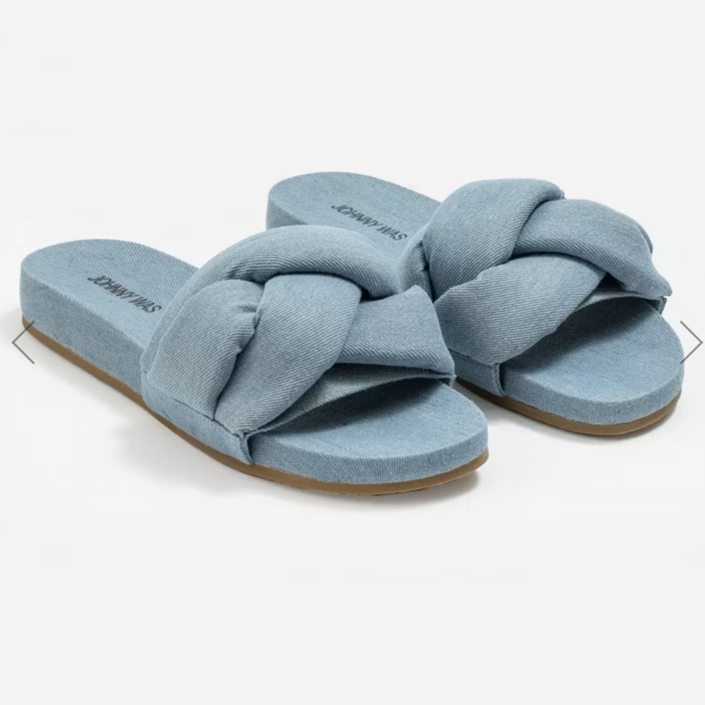 Johnny Was Ojai Sandal New In Box Blue Size 8
